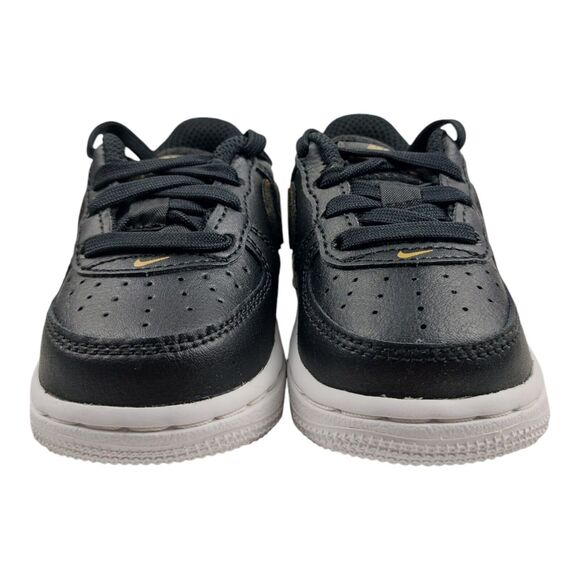 Nike Air Force 1 LV8 TD Shoes Black Metallic Gold Baby 3C DM3387 001 New In Box - Picture 5 of 13